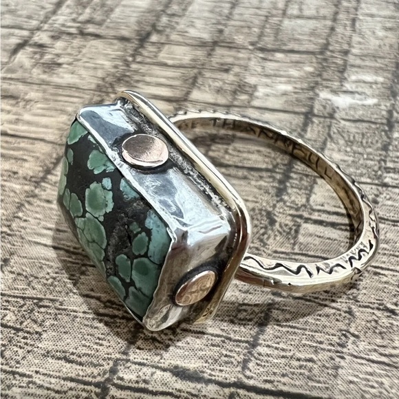 Jes Maharry Riveting Turquoise Ring - Picture 8 of 10